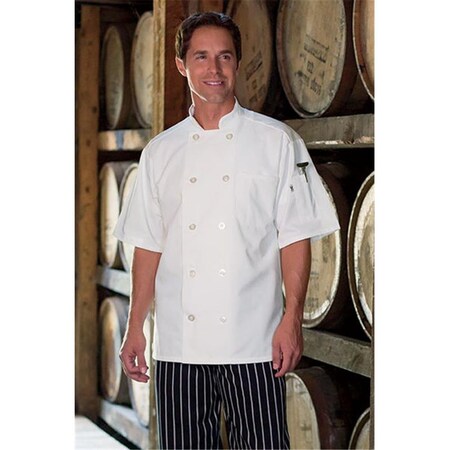 Nathan Caleb 3Extra Large Short Sleeve Chef Coat in White NA141321